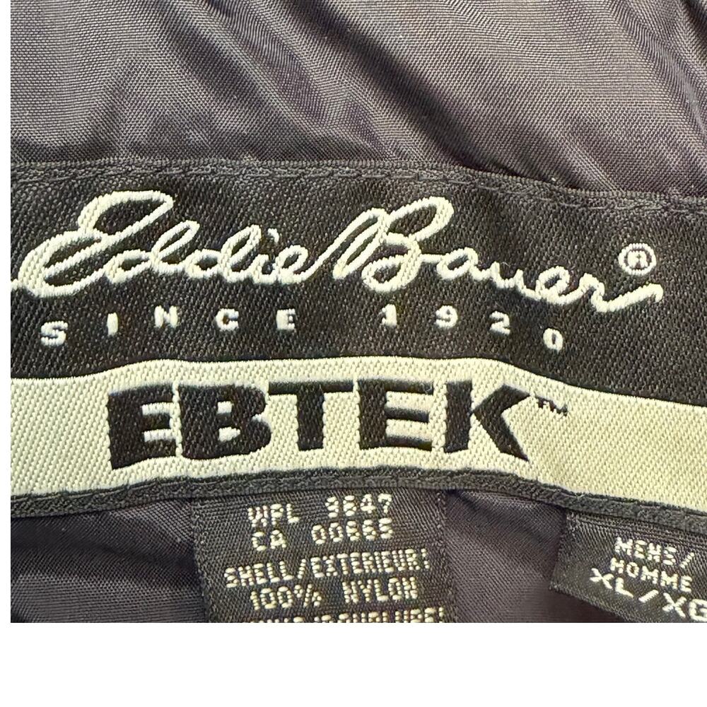 EBTEK Eddie Bauer Men's Green Black XL Goose Down Puffer Zip Front Vest Outdoor - Picture 3 of 11
